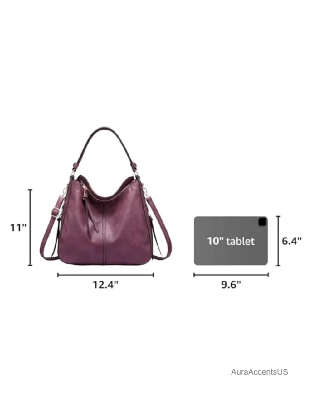Hobo Crossbody Bag for Women, Designer Shoulder Purse Handbags, Faux Leather
